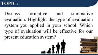 Formative and summative evaluation | PPTX