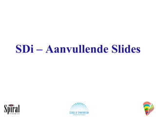 SDi – Aanvullende Slides 