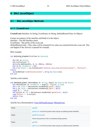 B4X JavaObject and NativeObject | PDF