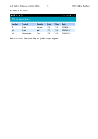 B4X SQLite Databases v1.9 | PDF