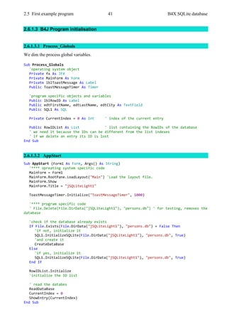 B4X SQLite Databases v1.9 | PDF