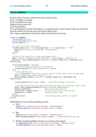 B4X SQLite Databases v1.9 | PDF