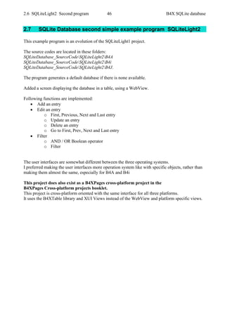 B4X SQLite Databases v1.9 | PDF