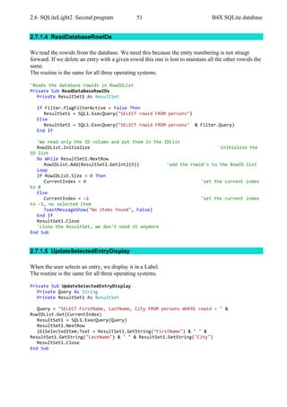 B4X SQLite Databases v1.9 | PDF