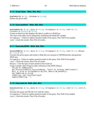 B4X SQLite Databases v1.9 | PDF