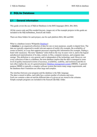 B4X SQLite Databases v1.9 | PDF