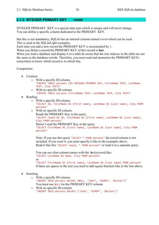 B4X SQLite databases | PDF