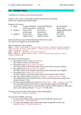 B4X SQLite databases | PDF