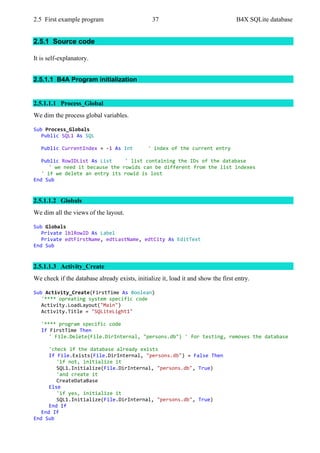 B4X SQLite databases | PDF