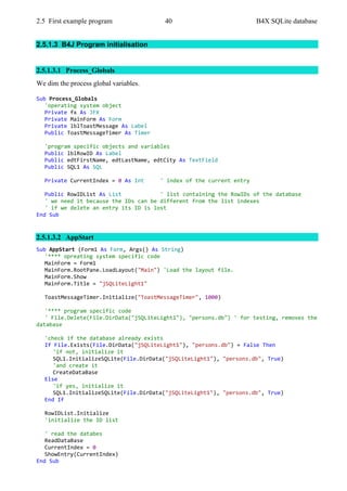 B4X SQLite databases | PDF