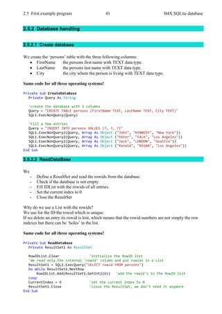 B4X SQLite databases | PDF