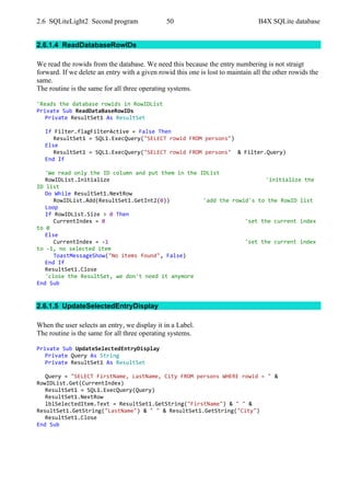 B4X SQLite databases | PDF