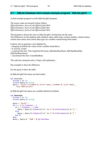 B4X SQLite databases | PDF