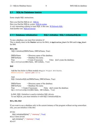 B4X SQLite databases | PDF