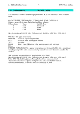 B4X SQLite databases | PDF