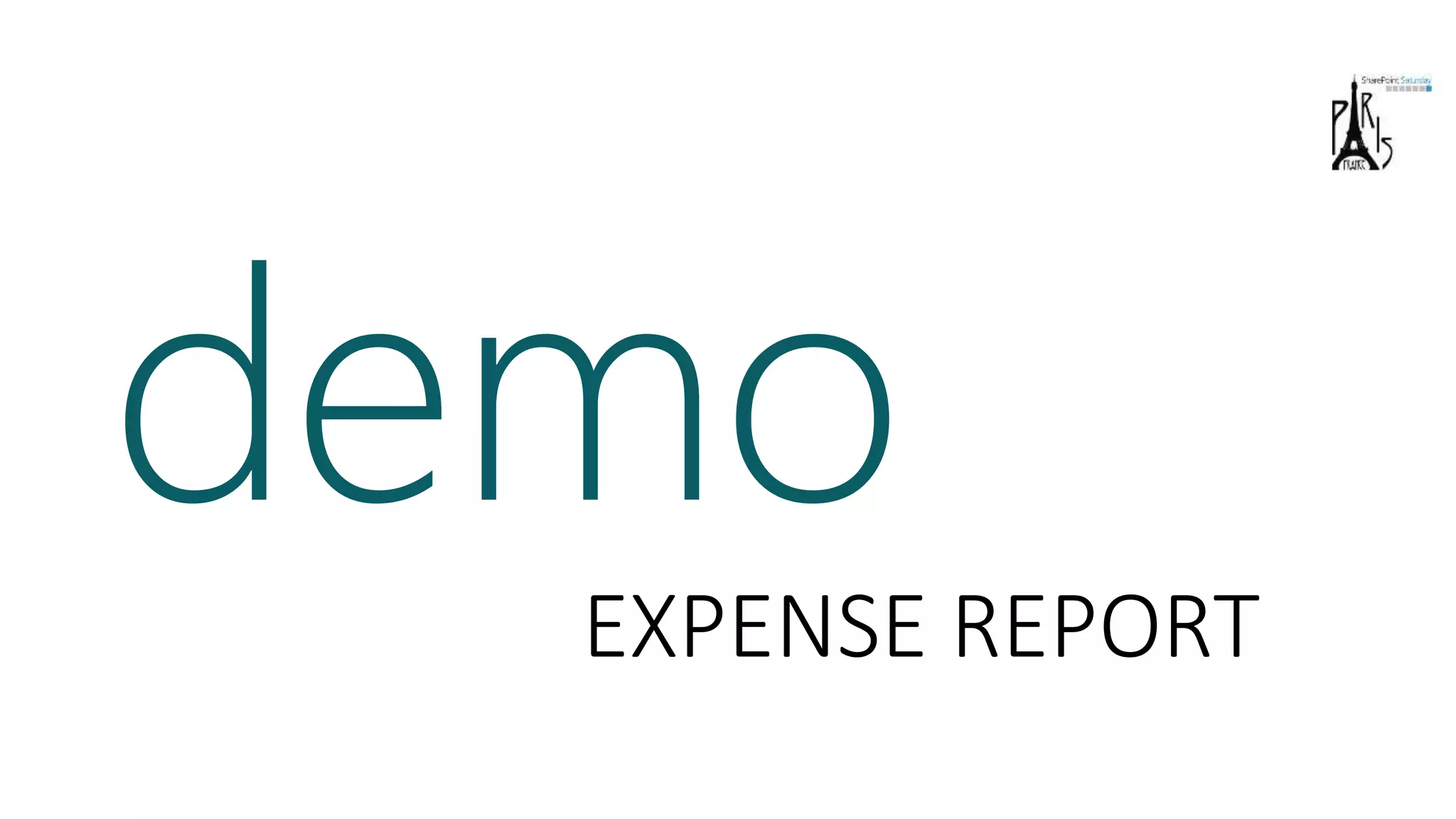 demoEXPENSE REPORT
 