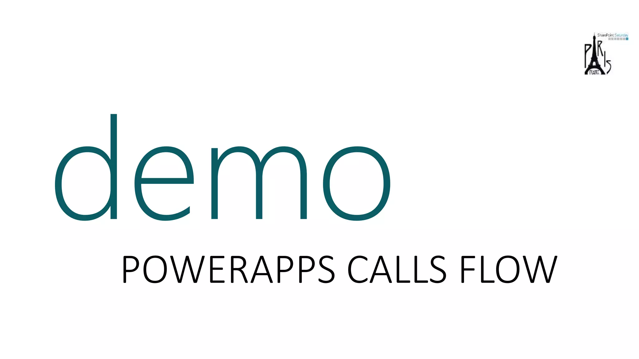 demoPOWERAPPS CALLS FLOW
 