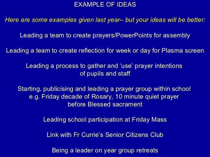 Leadership assignment ideas picture