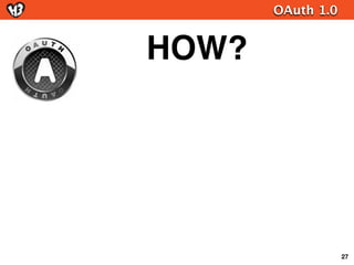 OAuth 2.0



OAuth 2.0의 장점

 확장성 : API서버와 인증서버의 분리
 간단해 짐 : signature - HTTPS
 다양한 시나리오 : 다양한 토큰 지원
      다양한 grant type 지원


                                  47
 