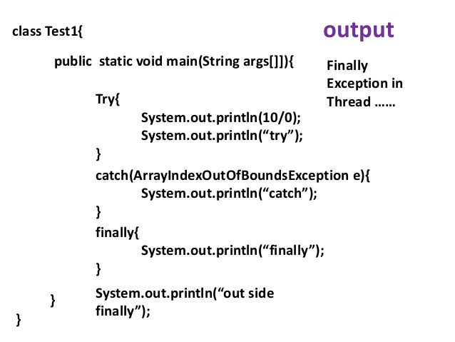 Exception Handling in Java