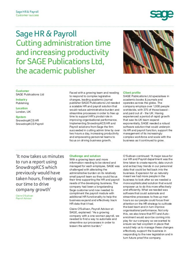 SAGE Publications Case Study