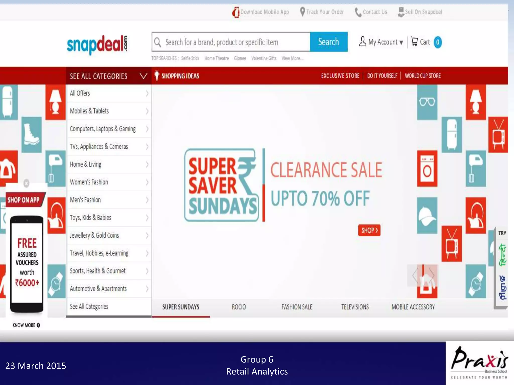 23 March 2015
14
Group 6
Retail Analytics
 