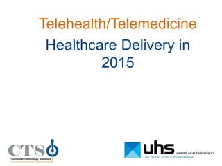 Telehealth/Telemedicine
Healthcare Delivery in
2015
 