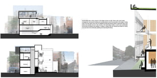Sustainability was a main concern in the design process as well. Green roofs, storm water
management, and passive heating and cooling systems are all incorporated in the design. Facing
south, the main library area uses an intelligent double-leaf facade system to generate heat in the
winter and circulate cool air in the summer. This technology creates a much more comfortable
environment throughout the building. In addition, energy costs are reduced and allow for money
to be put back into continually updating and improving the library.
 