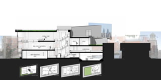 GROUND FLOOR FIRST FLOOR SECOND FLOOR THIRD FLOOR
MAIN
ENTRANCE
MEDIA PRESENTATION
ROOM
PRESENTATION ROOM
SECONDARY
ENTRANCE
CHILDRENS STACKS/
ACTIVITY
INTERNET
AREA
MEN'SWOMEN'S
COMPUTER AREA
YOUNG ADULT
AREA
MECHANICAL
MAIN STACKS/MULTIPURPOSE
AREA
OTB
OTB
OTB
OUTDOOR
MEETING
AREA
CONFERENCE ROOM
OFFICE
OFFICE
MEETING AREAREADING/STUDY
AREA
WOMEN'S
MEN'S
OTB
OTB
CAFE
ROOF
GARDEN
STUDY AREA
STUDY AREA
LOBBY
 