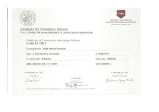 Italian Certificate - CELI 3 - Level B2 