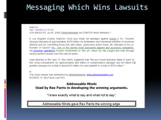 Messaging Which Wins Lawsuits
 