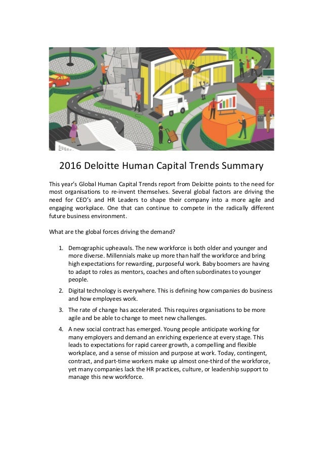 2016 Deloitte Human Capital Trends Summary