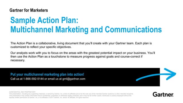 [Gartner for Marketers] Sample Action Plan: Multichannel Marketing and ...