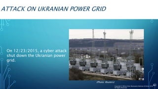 ATTACK ON UKRANIAN POWER GRID
On 12/23/2015, a cyber attack
shut down the Ukranian power
grid.
41
(Photo: Reuters)
Copyright © Wilson Elser Moskowitz Edelman & Dicker 2016
All Rights Reserved
 