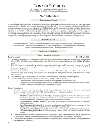 Donald Curtis Resume | DOC
