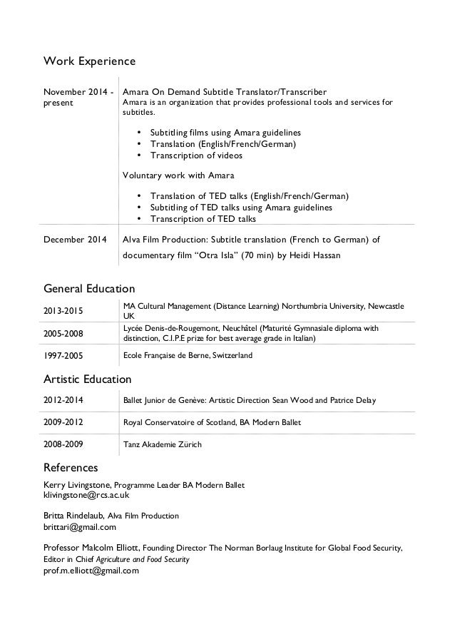 translation cv