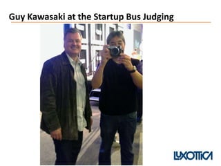 Guy Kawasaki at the Startup Bus Judging
 
