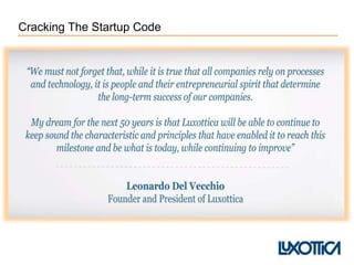 Cracking The Startup Code
 