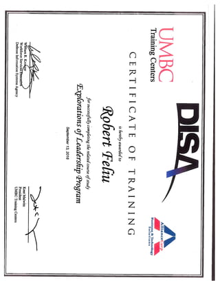 RPF DISA ELP Class of 2016 Certificate