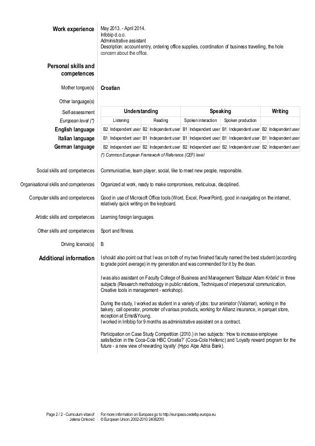 2 curriculum vitae