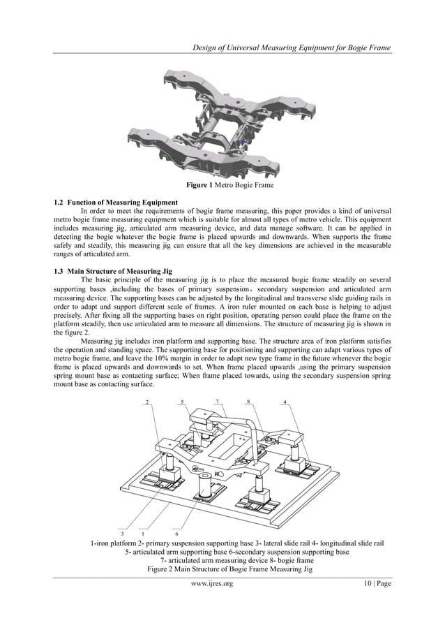 Design of Universal Measuring Equipment for Bogie Frame | PDF