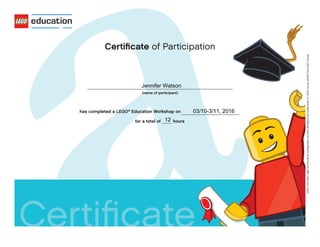 Certificate-Jennifer Watson | PPT