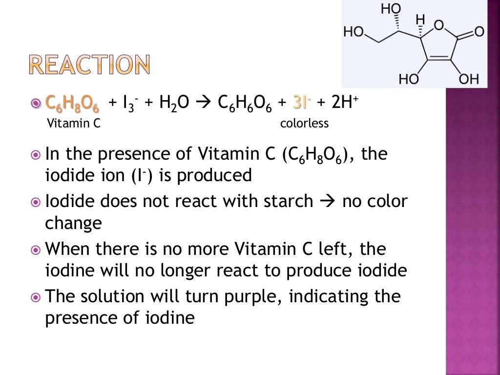 Testing for Vitamin C