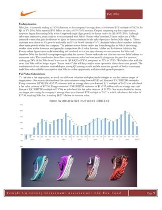 Nike Risk Assessment Nike Initiating Coverage Report | PDF