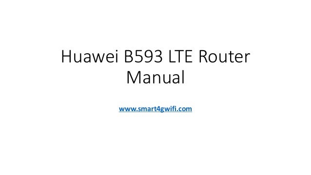 инструкция huawei b593