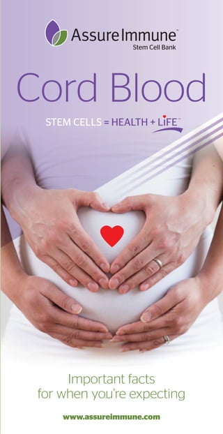 Important facts
for when you’re expecting
www.assureimmune.com
Cord Blood
Stem Cell Bank
 