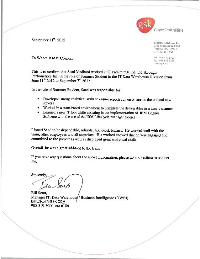 Saad Madhani GSK Reference Letter.PDF