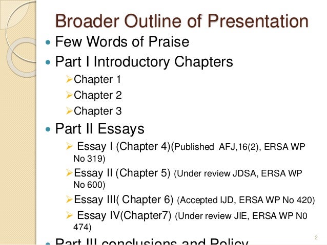 Phd thesis oral presentation