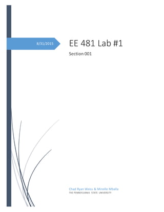 E E 481 Lab 1 | DOCX