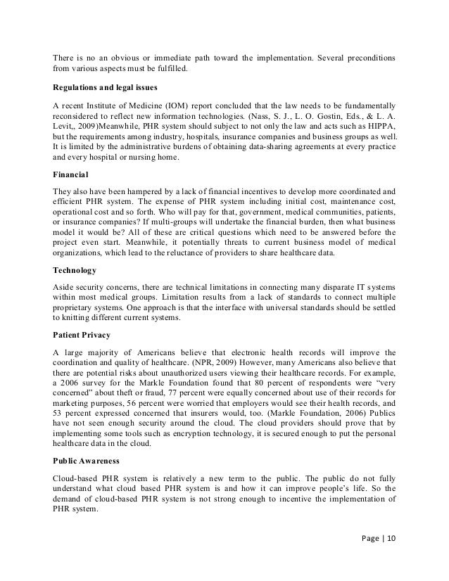 what is personal health records